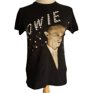 DAVID BOWIE (2016) Official Live Nation Lights Black Tee Size Small